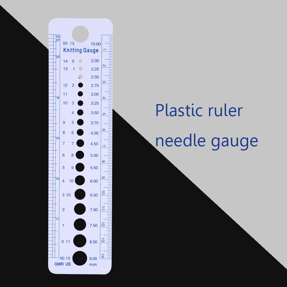 Sewing Gauge Ruler - ไม้บรรทัดสำหรับงานควิลท์ แพทช์เวิร์ค ไม้บรรทัดพลาสติกสำหรับวัดขนาดเข็มถัก ไม้บรรทัดวัดขนาดนิ้วและเซนติเมตร อุปกรณ์เย็บผ้า ขนาด