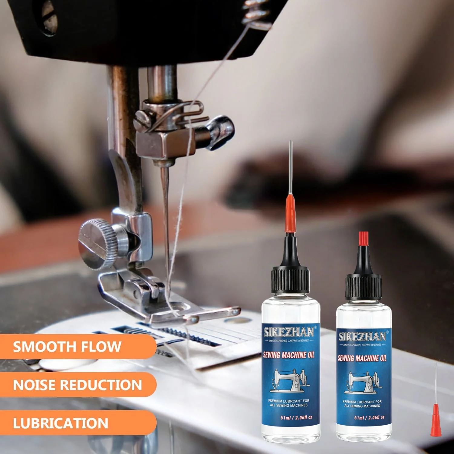 Textile Sewing Machine - น้ำมันหล่อลื่นสำหรับจักรเย็บผ้าอเนกประสงค์ ปากกาหล่อลื่นเข็มความแม่นยำ สำหรับปัตตาเลี่ยน แม่กุญแจ และการบำรุงรักษาอุปกรณ์โลหะ ป้องกันสนิม
