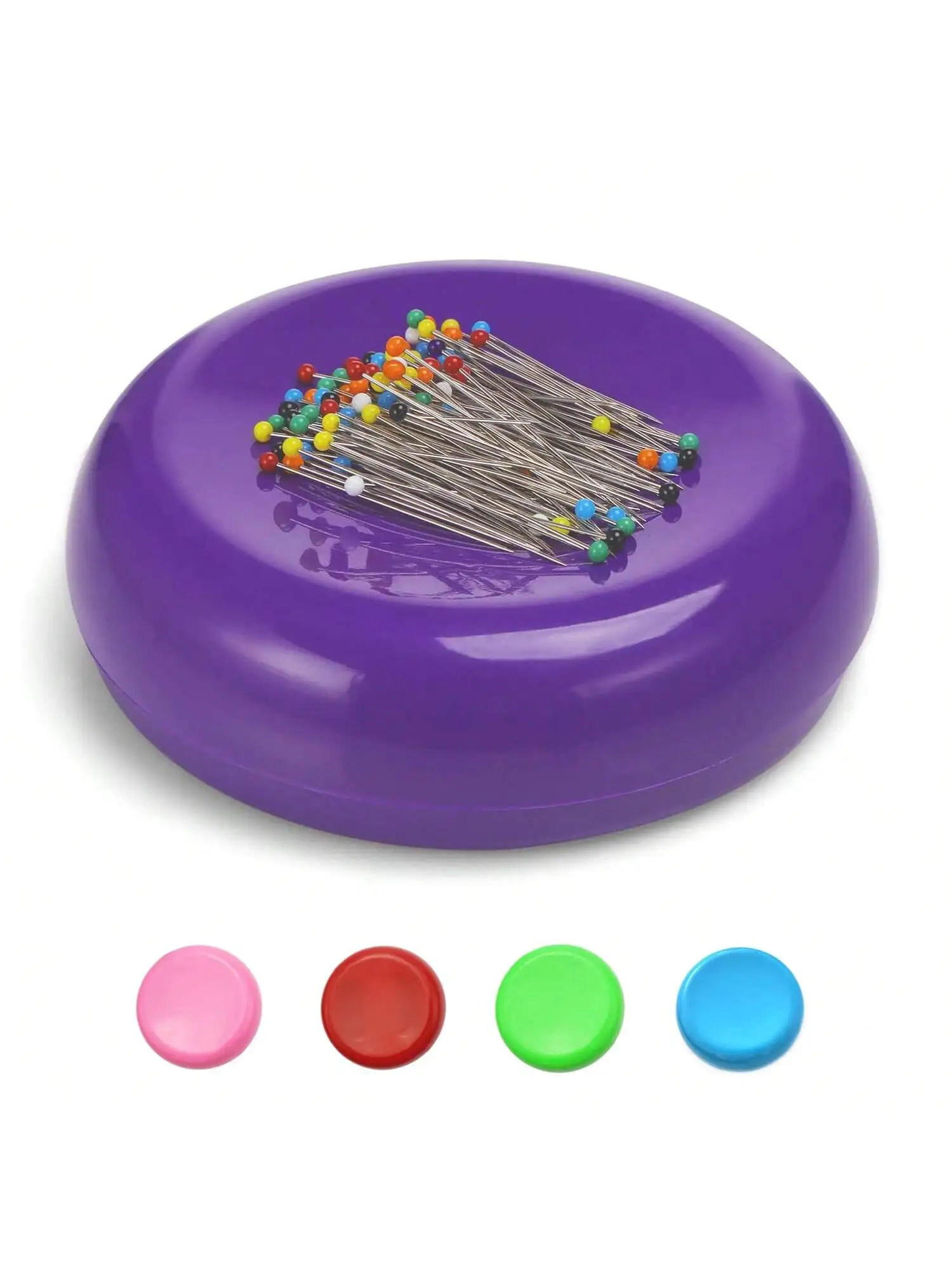 Sewing Gauge Ruler - 1PCS Magnetic Pin Cushion,รอบพลาสติกแม่เหล็กเย็บเบาะ